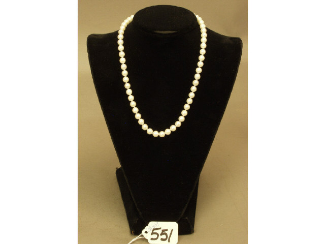 Appraisal: Gorgeous ladies inch strand cultured pearl necklace averaging - mm