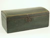 Appraisal: STORAGE BOX - th C green painted dovetailed pine storage