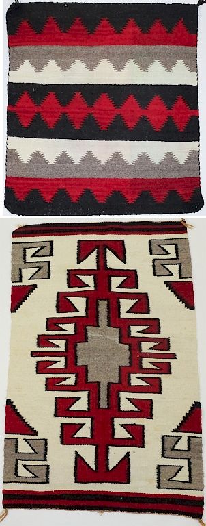 Appraisal: Lot of Native American Navajo Indian Woven Rugs Pair of