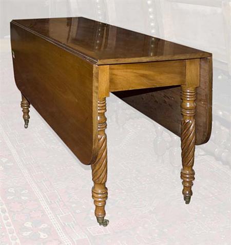 Appraisal: American Mahogany Drop Leaf Table Estimate nbsp nbsp nbsp -