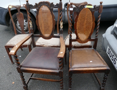 Appraisal: A collection of mixed Victorian dining chairs