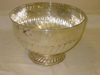 Appraisal: A LATE VICTORIAN PUNCH BOWL with moulded rim embossed spiral