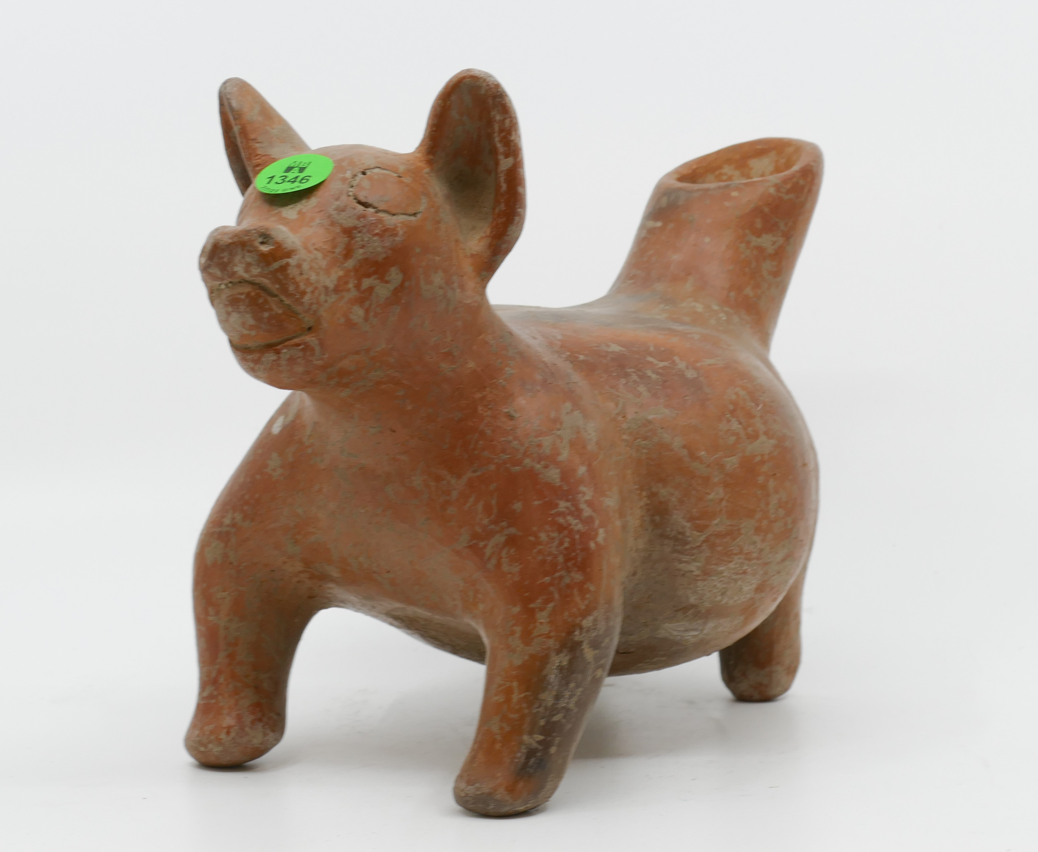 Appraisal: Pre Columbian Style Ceramic Dog Vessel ''