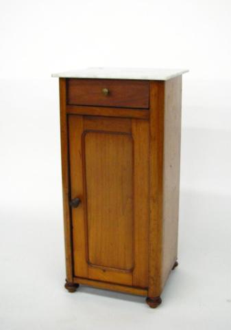 Appraisal: Victorian Walnut Wash Stand with marble top tall one door