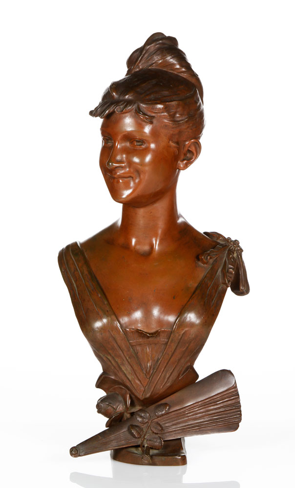 Appraisal: - th C French Bronze Bust Late th century French