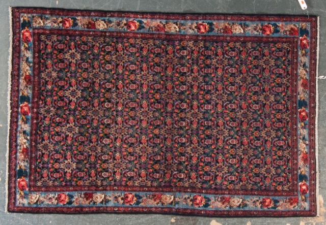 Appraisal: Unusual antique Senna rug Persia circa approx x