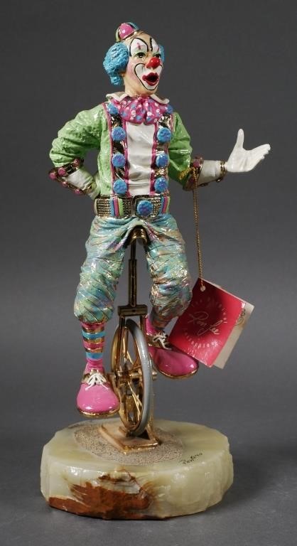 Appraisal: RON LEE - limited edition clown on unicycle sculpture Signed