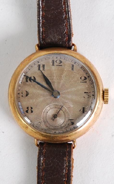 Appraisal: LADY'S ct GOLD WRIST WATCH with circular silvered dial and