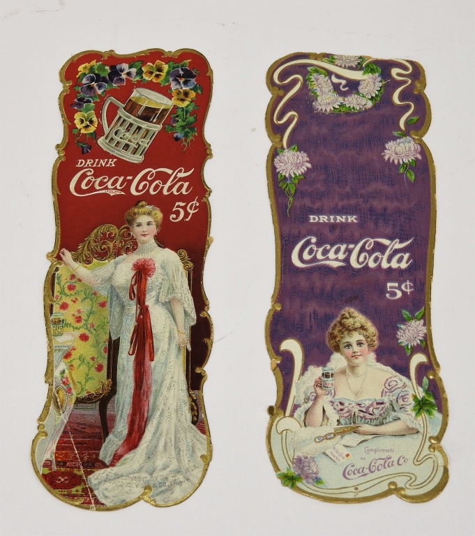 Appraisal: PC C COCA-COLA CARDBOARD PAPER BOOKMARKS United States Circa Red