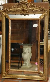 Appraisal: Rococo style giltwood framed mirror Rococo style giltwood framed mirror