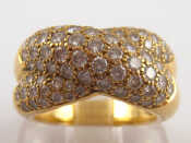 Appraisal: Cartier A French hallmarked carat gold diamond ring by Cartier