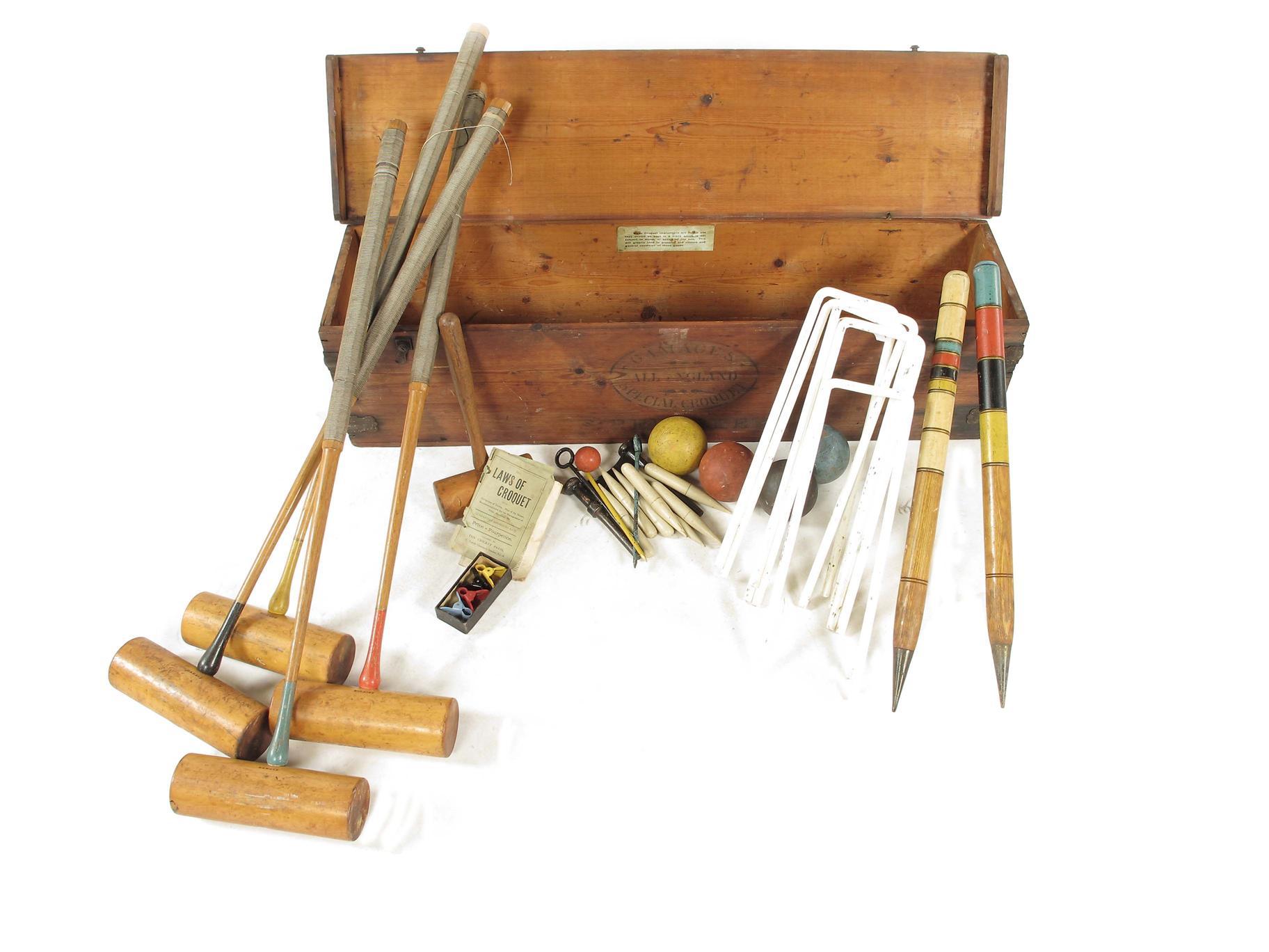 Appraisal: A Gamages croquet set