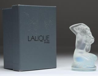 Appraisal: Lalique France Floreal Kneeling Nude Figurine Crystal signed on base