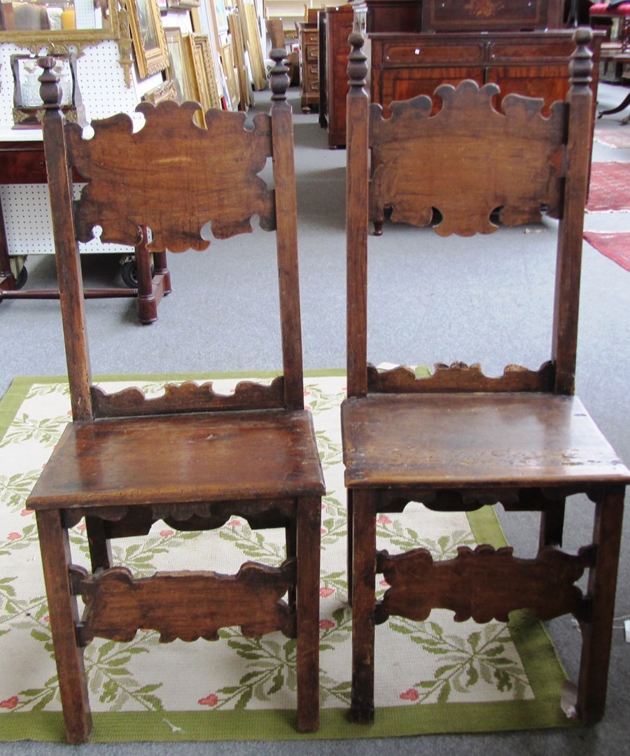 Appraisal: A set of four th century and later Italian walnut