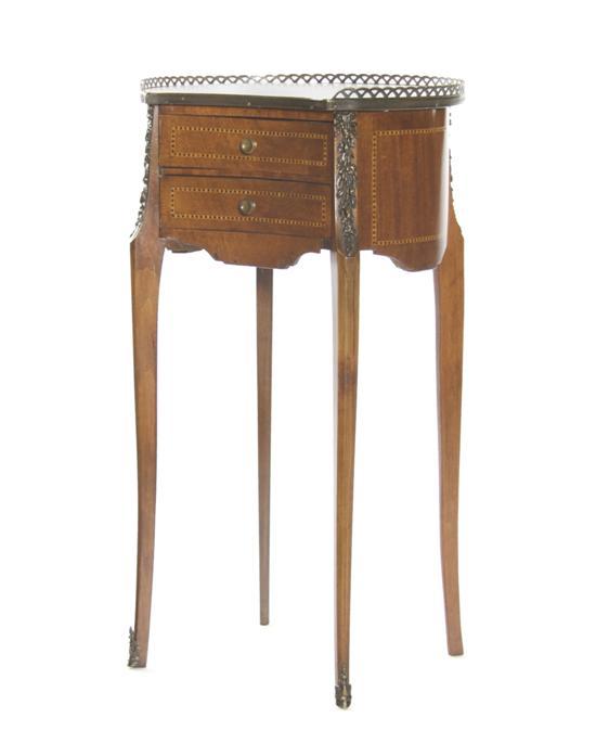 Appraisal: Louis XV Mahogany Side Table the three-quarter gallery top over