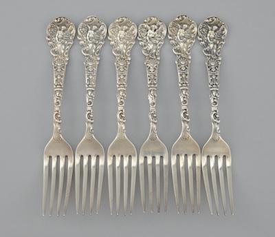 Appraisal: A Set of Six Antique Sterling Silver Forks by Gorham