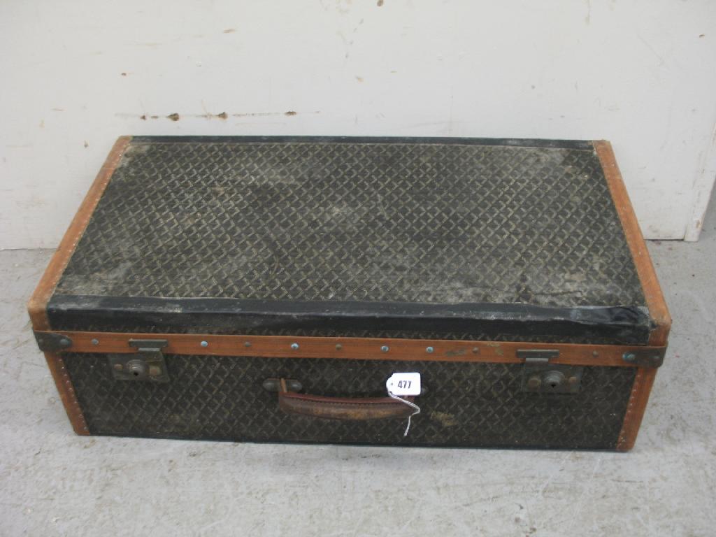 Appraisal: Malles Goyard Paris A travelling case with front leather handle