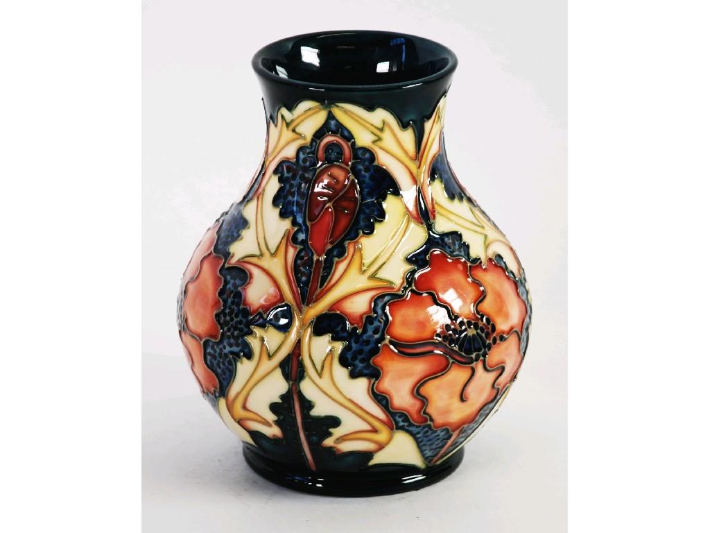 Appraisal: A MODERN MOORCROFT TUBE LINED POTTERY VASE a trial design