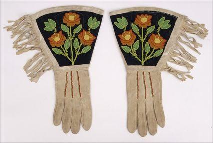 Appraisal: PAIR OF NORTHERN PLAINS GAUNTLETS x in See Pleasing The