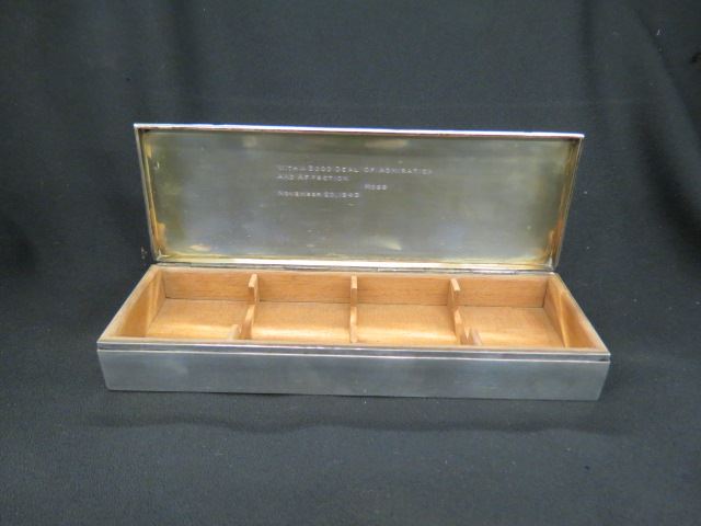 Appraisal: Cartier Sterling Silver Box presented to Lt Col Dudley S