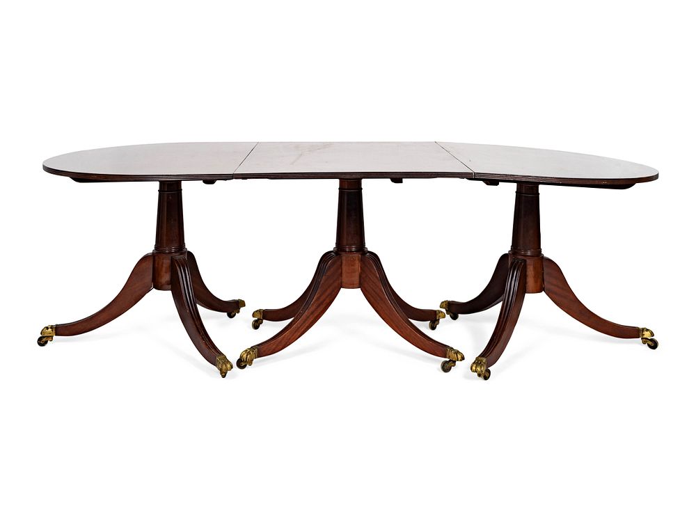 Appraisal: A Late George III Three Pedestal Mahogany Dining Table Height