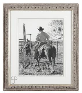 Appraisal: Brenda Murphy ''The Gatekeeper'' cowboy on horseback at a cattle