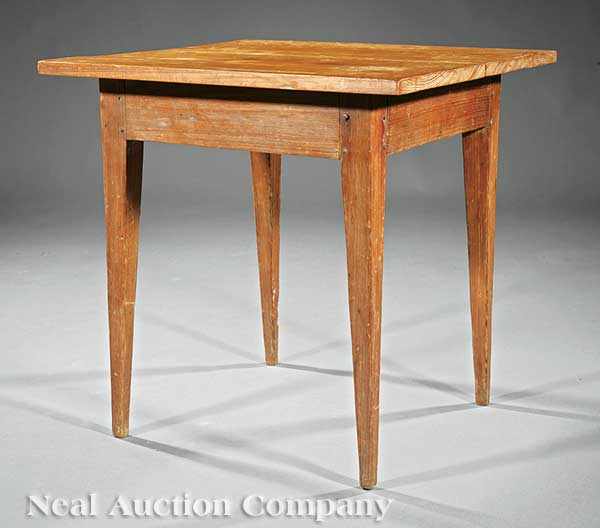 Appraisal: An Antique Louisiana Cypress Work Table th c two board