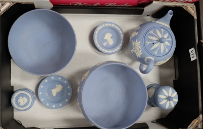 Appraisal: A collection of wedgwood jasperware including teapots cm diameter footed