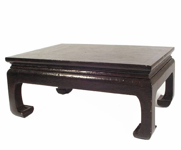 Appraisal: A Chinese lacquer low table height in width ft in