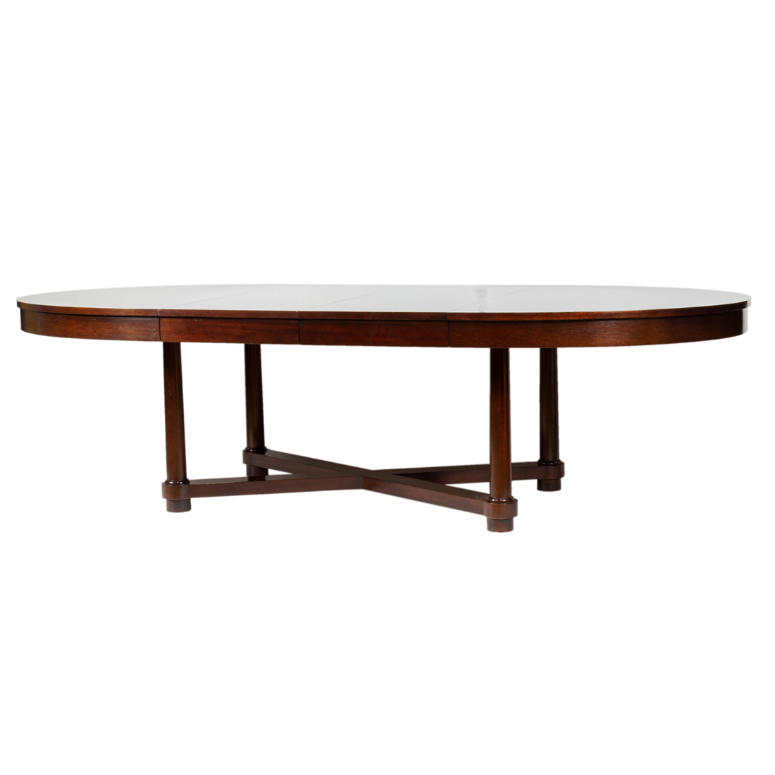 Appraisal: BARBARA BARRY FOR BAKER MAHOGANY DINING TABLE Barbara Barry for