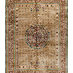 Appraisal: A Savonnerie Style Wool Rug First Half th Century feet