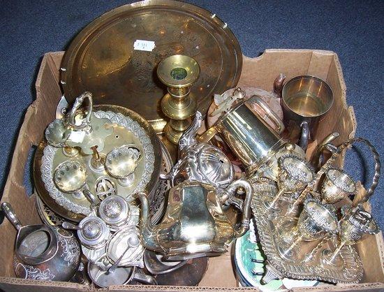 Appraisal: Sundry plated cruets Christening mugs etc and a small quantity