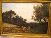 Appraisal: Attributed to John Linnell - Harvesting In TheMidlands signed bottom