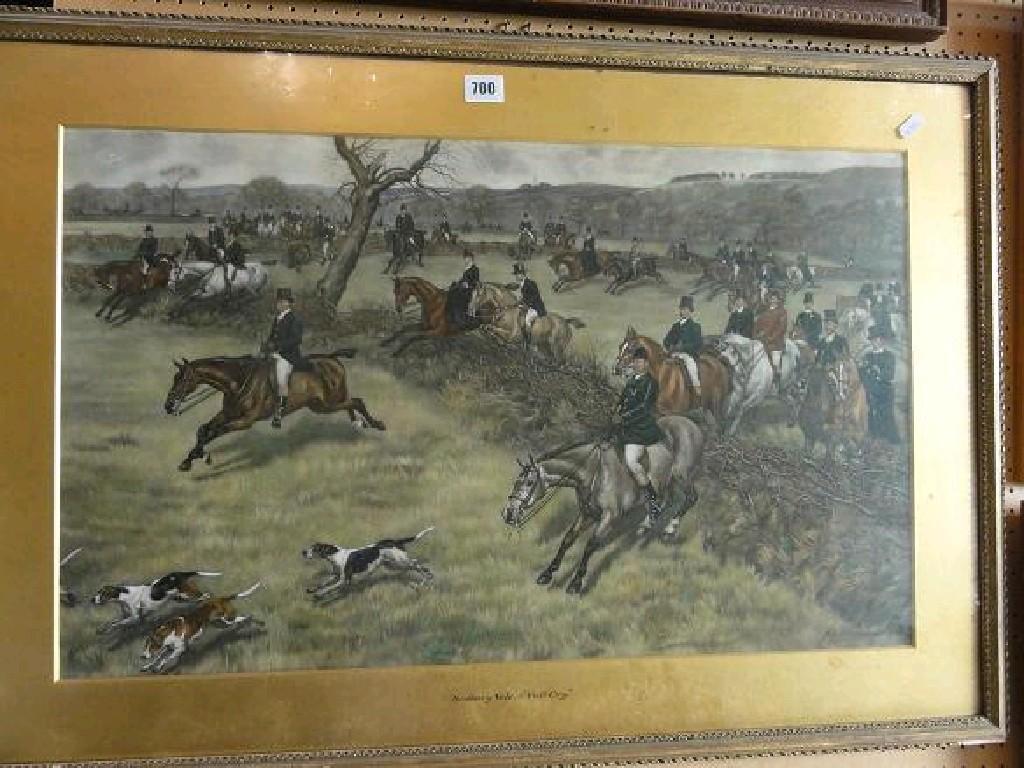 Appraisal: A late th century coloured print of an extensive hunting