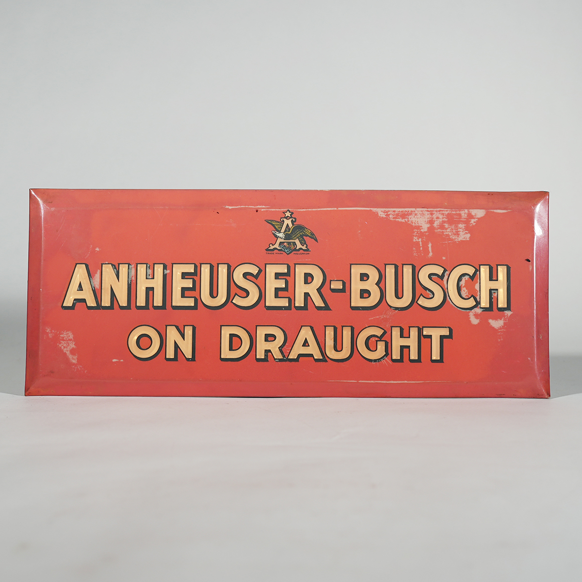 Appraisal: Anheuser-Busch On Draught Celluloid Over TOC SignReference n aBrewery Anheuser-Busch