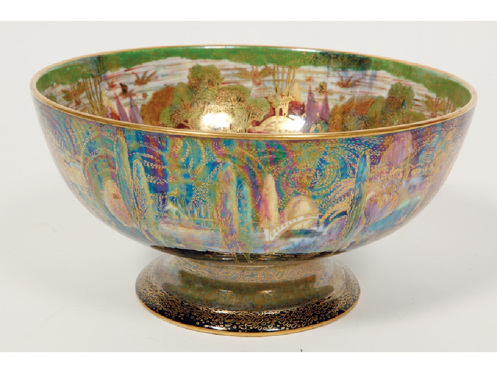 Appraisal: A WEDGWOOD FAIRYLAND LUSTRE BOWL with iridescent and gilt decoration