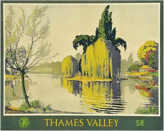 Appraisal: SPRADBERRY Walter E - THAMES VALLEY GWR SR lithograph in