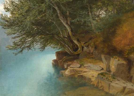 Appraisal: CALAME ALEXANDRE Vevey - Menton Bord de lac et branches