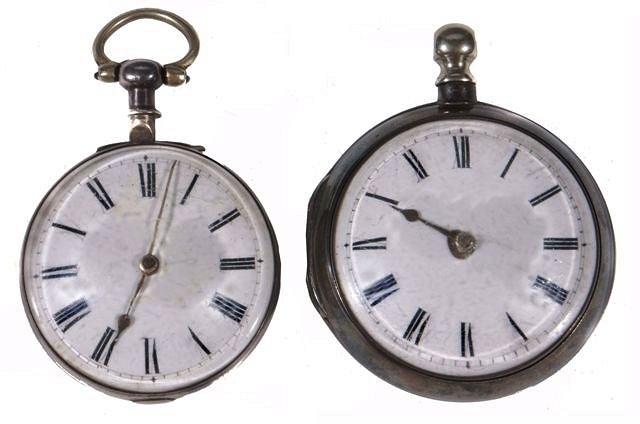 Appraisal: AN TH CENTURY SILVER PAIR CASE POCKET WATCH by Charles