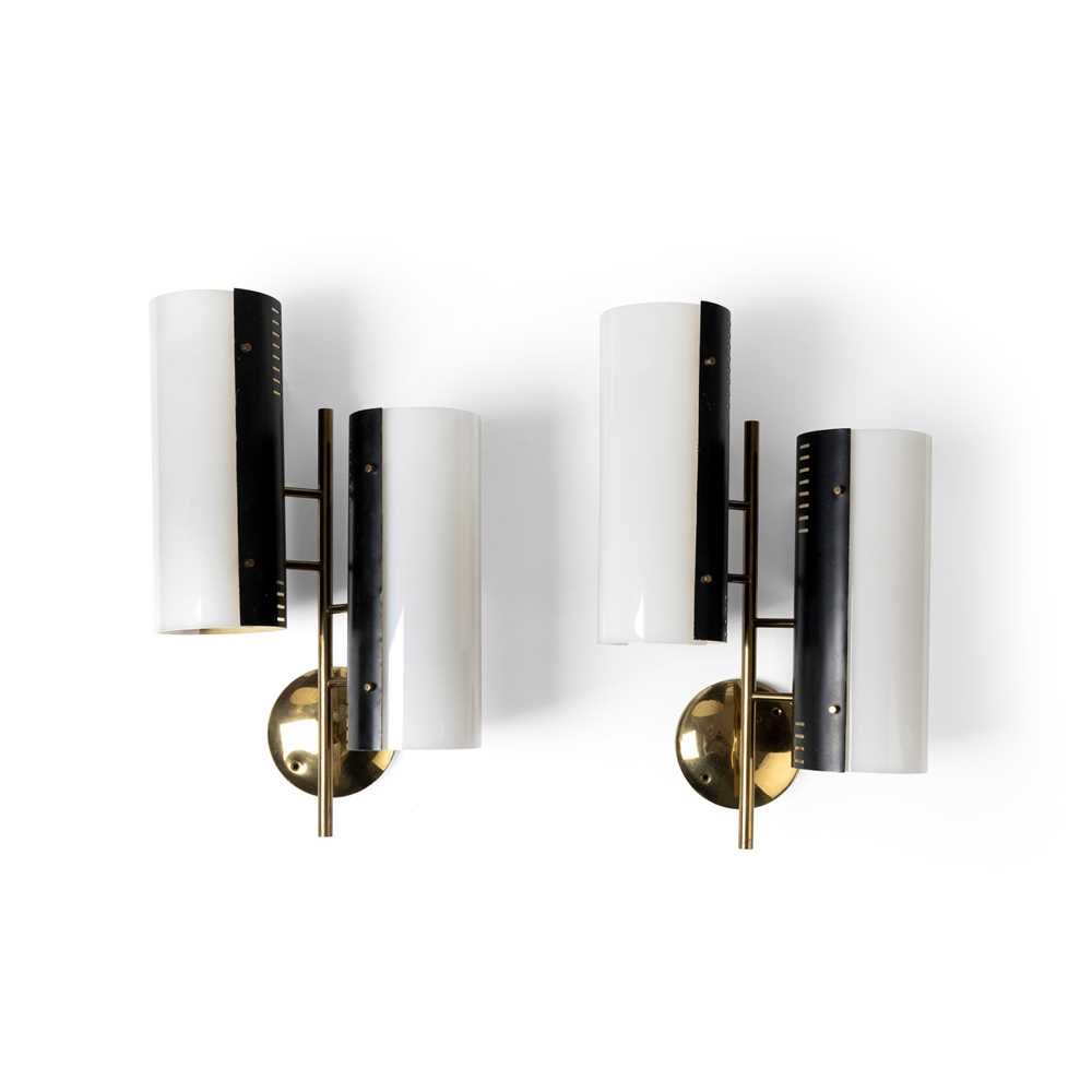 Appraisal: STILNOVO PAIR OF WALL LIGHTS each with manufacturer's label perspex