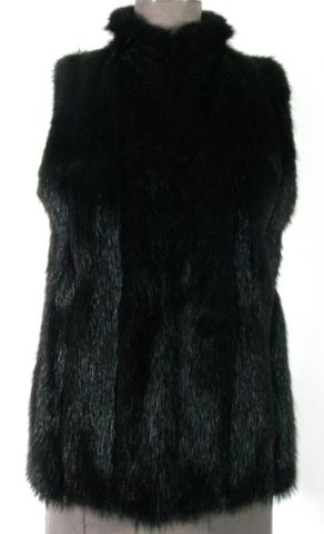 Appraisal: Ebony Long Hair Beaver Vest Size Length Retail Price Stock