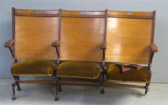 Appraisal: Two sets of three early th Century oak and upholstered