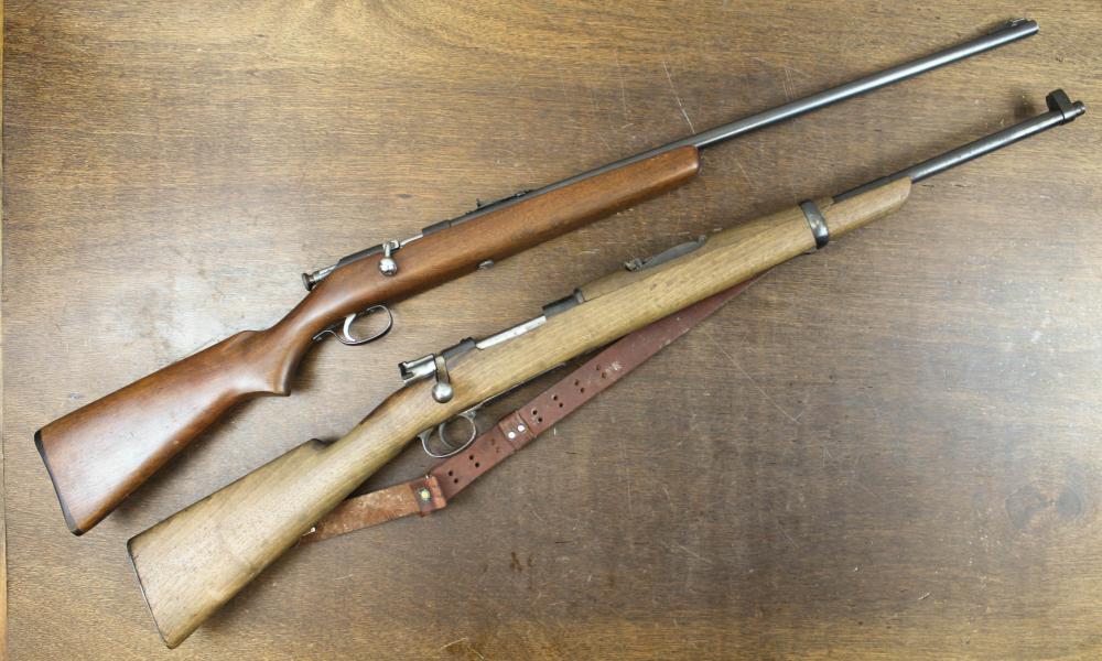 Appraisal: TWO BOLT ACTION RIFLES Fabrica De Armas model Oviedo short