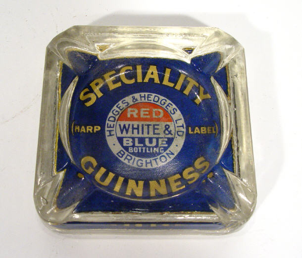 Appraisal: Guiness speciality advertising brewery ashtray from Hedges Hedges Ltd Brighton