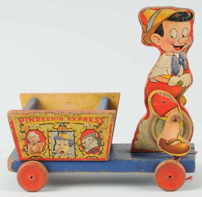 Appraisal: Fisher Price Disney No Pinocchio Express Toy Description Paper on