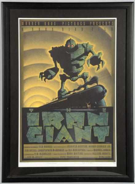 Appraisal: Iron Giant Art Deco Poster Framed and numbered Warner Brothers