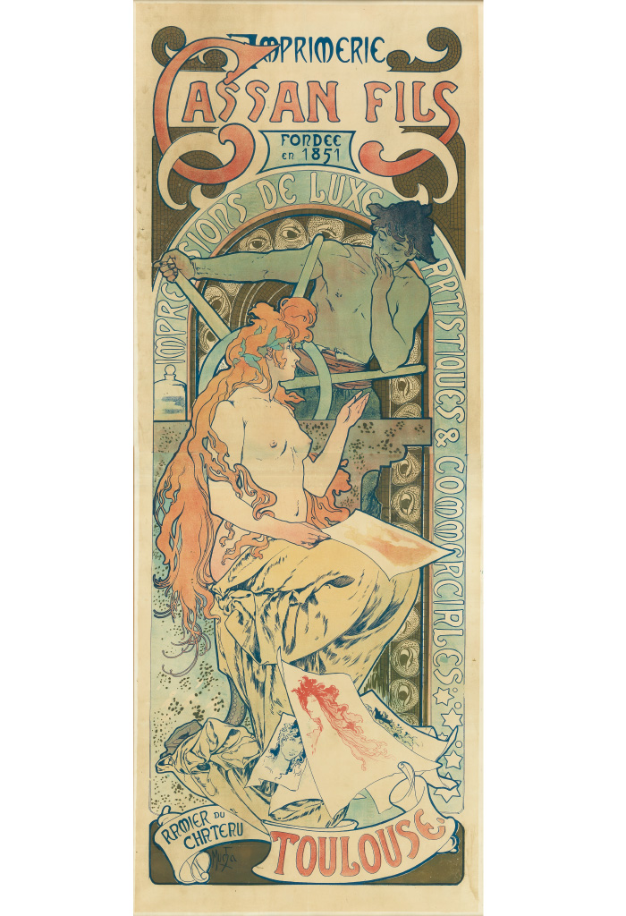 Appraisal: ALPHONSE MUCHA - CASSAN FILS x inches x cm Cassan