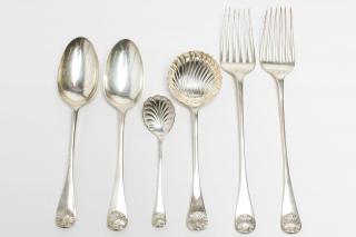 Appraisal: Stieff Colonial Williamsburg Silver Serving Pcs Sterling silver flatware by