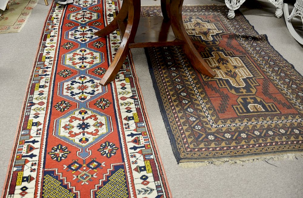 Appraisal: Two Oriental rugs including a runner ' x ' and