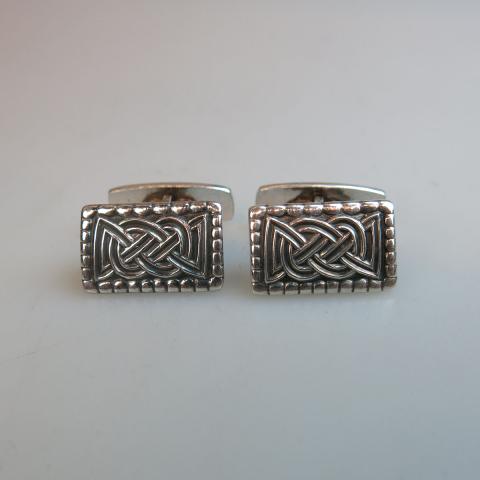 Appraisal: Pair Of David Andersen Norwegian Sterling Silver Cufflinks formed in